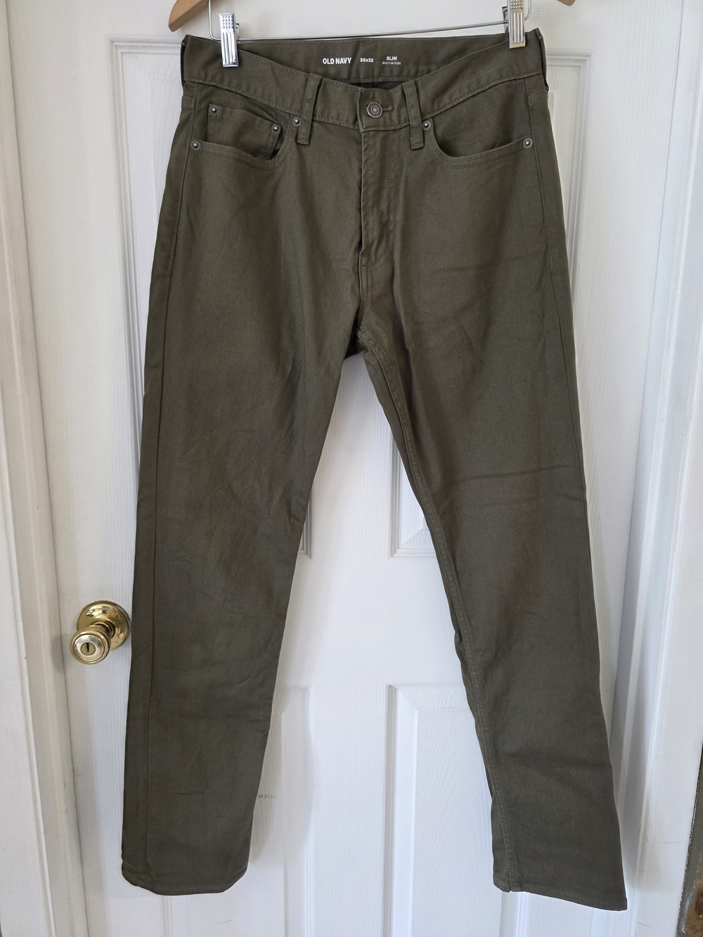 Old Navy Men's Olive Chino Pants 30x32 Slimfit